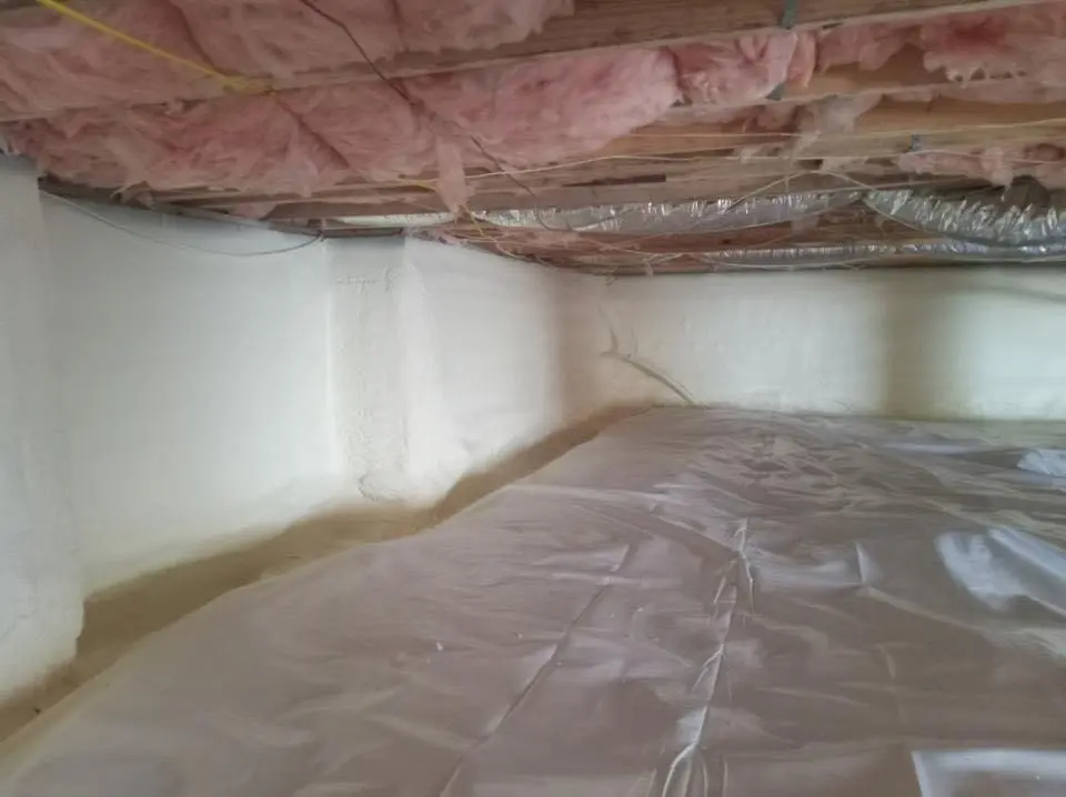 Crawl space encapsulation with closed-cell spray foam for Spray Foam Roofing in Greenbriar
