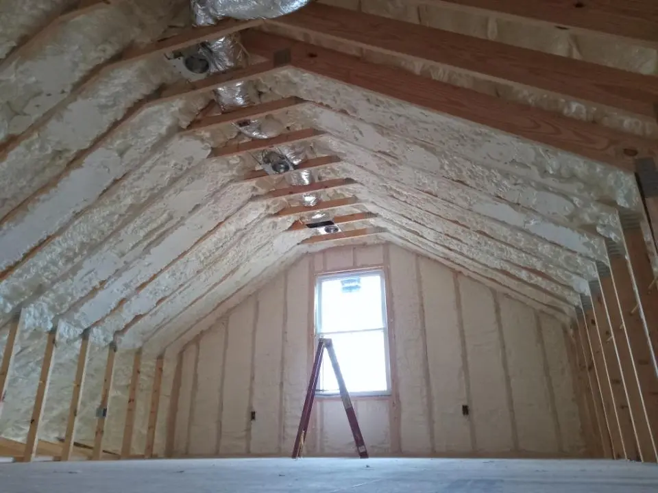 Spray foam roofing application for Crawl Space Insulation project in Greenbriar